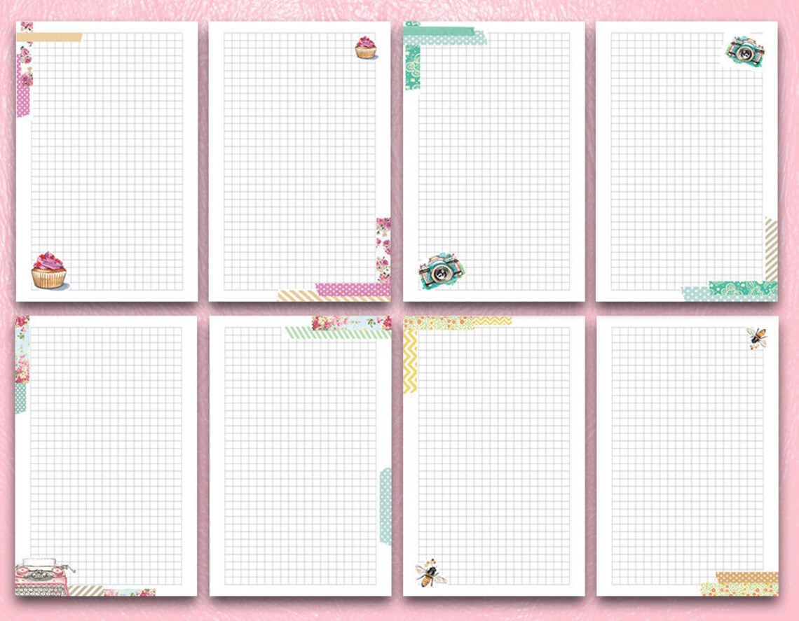 Mini Happy Planner Printable Grid Ruled Dotted Pages Inserts - Etsy