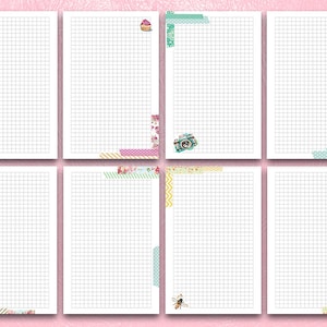 Mini Happy Planner Printable Grid Ruled Dotted Pages Inserts Printable ...
