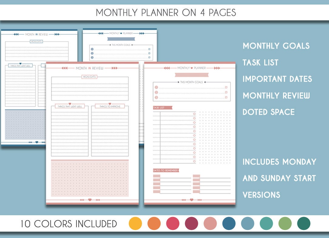 Mini Happy Planner Essential Pack, Weekly Planner, Monthly Planner ...
