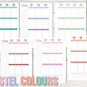 Erin Condren Style Printable Weekly Planner - A5 Size - PASTEL VERSION ...