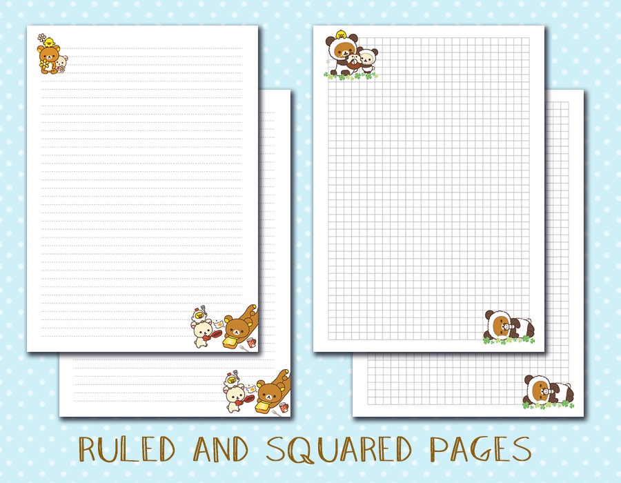 Rilakkuma Planner Pack Filofax A5 Printable Planner Kit Weekly - Etsy