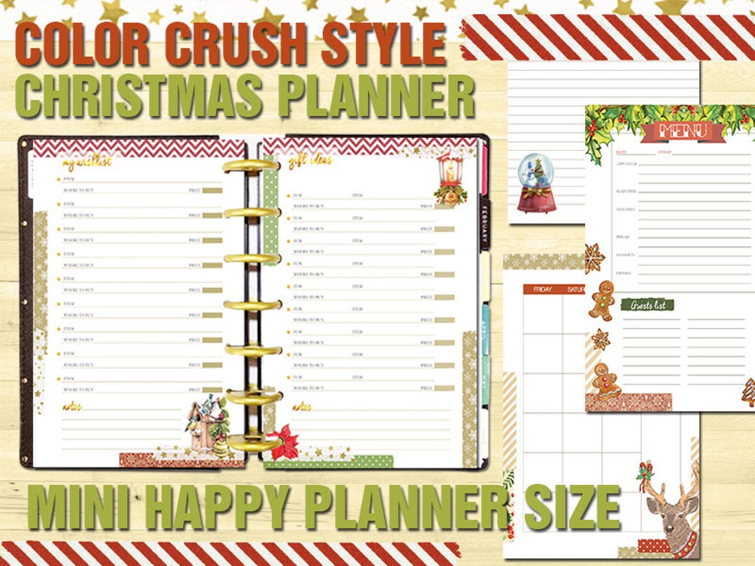 Mini Happy Planner Christmas Printable Planner Extention Pack Holiday ...