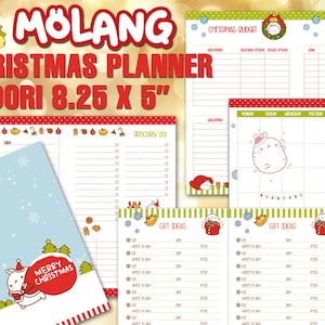 Midori cahier christmas planner printable molang holiday budget tracker christmas checklist party planner