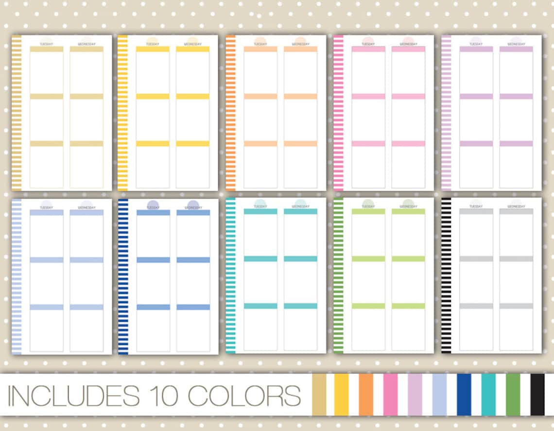 Mini Happy Planner Printable Undated Weekly Planner on 4 Pages - Etsy