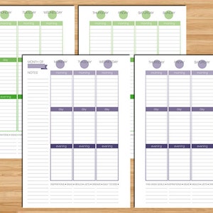 Erin Condren Style Printable Weekly Planner US LETTER SIZE Big Happy ...