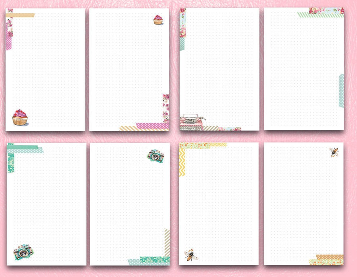 Mini Happy Planner Printable Grid Ruled Dotted Pages Inserts - Etsy