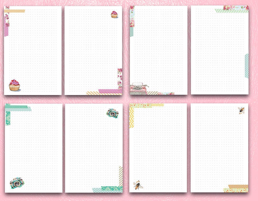 Mini Happy Planner Printable Grid Ruled Dotted Pages Inserts - Etsy
