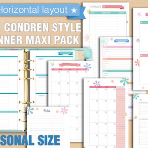 Erin Condren Style Planner Horizontal Layout - Maxi Pack - Monday and ...