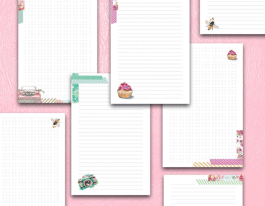 Mini Happy Planner Printable Grid Ruled Dotted Pages Inserts - Etsy