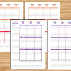 Erin Condren Style Printable Weekly Planner US LETTER SIZE Big Happy ...