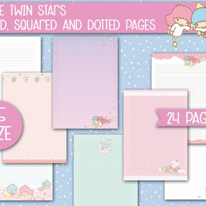 agenda kawaii stampabile a5 inserti pagine a righe punteggiate e quadrate pagine di bullet journal note ricariche agenda