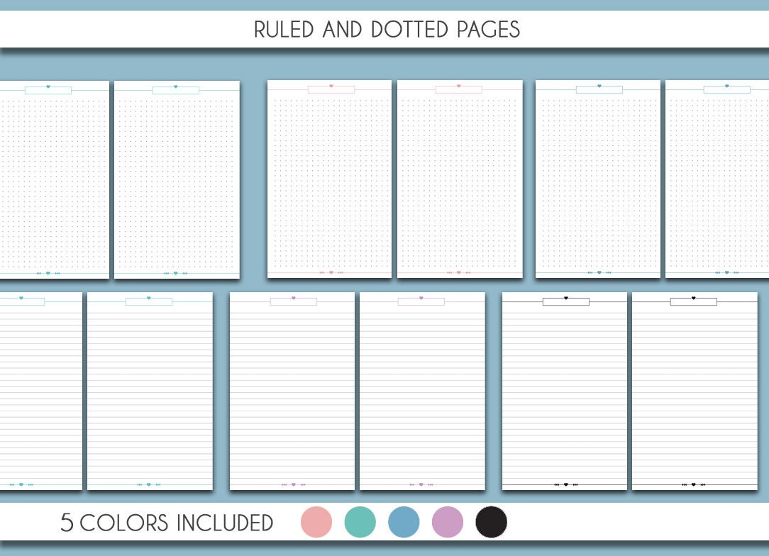 Mini Happy Planner Pack 5 Colors Weekly Planner Monthly | Etsy