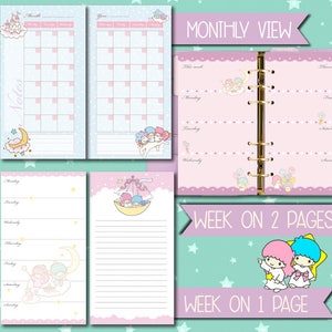 Printable Personal Planner Kit Cute Kawaii Weekly Planner Monthly ...