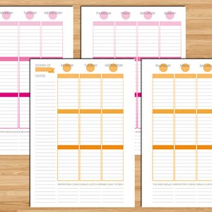 Erin Condren Style Printable Weekly Planner - A5 Size - UNLABELED ...
