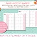 Mini Happy Planner Printable Kit Weekly and Monthly Planner Inserts ...