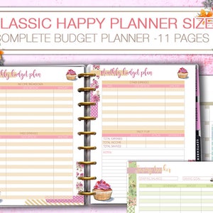 Happy planner budget planner kakebo kawaii inserts finance inserts budget inserts expense tracker bill tracker money planner monthly budget