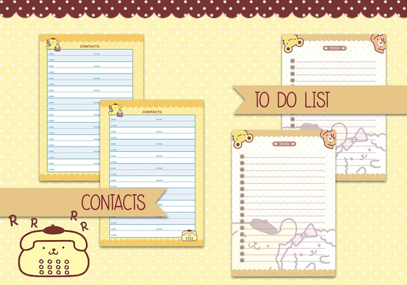 Printable Cute Kawaii Planner A5 Size Week on Two Pages Week | Etsy