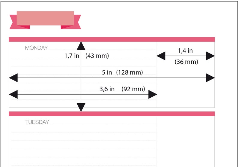 Erin Condren Style Weekly Planner Printable A5 Size Daily Etsy