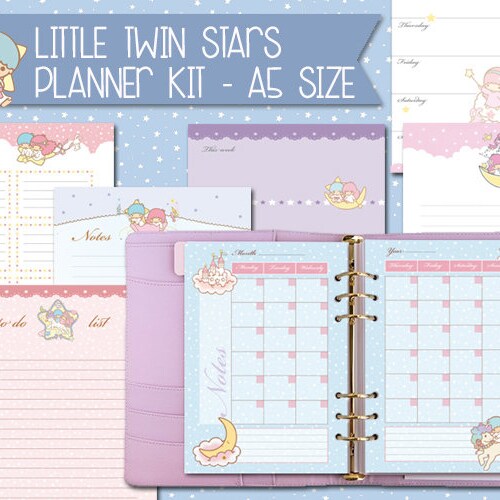Printable A5 Planner Kit Cute Kawaii Weekly Planner Monthly - Etsy