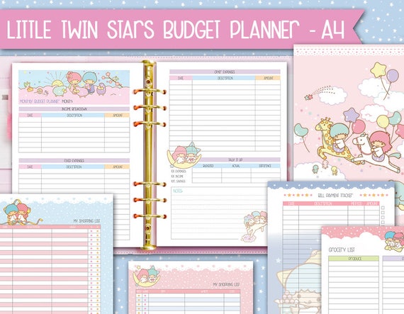 Printable A4 Kakebo Budget Planner Inserts Kawaii Money Tracker A4 Cute  Budget Inserts Expenses Bill Tracker 