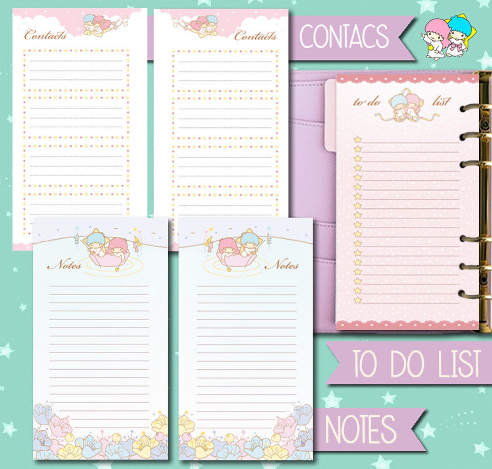 Printable Personal Planner Kit Cute Kawaii Weekly Planner - Etsy