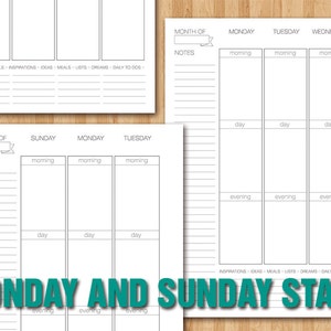 Erin Condren Style Printable Weekly Planner - A5 Size - WHITE VERSION ...
