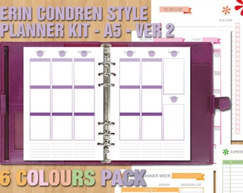 Erin Condren Style Printable Planner Kit PERSONAL SIZE Box | Etsy