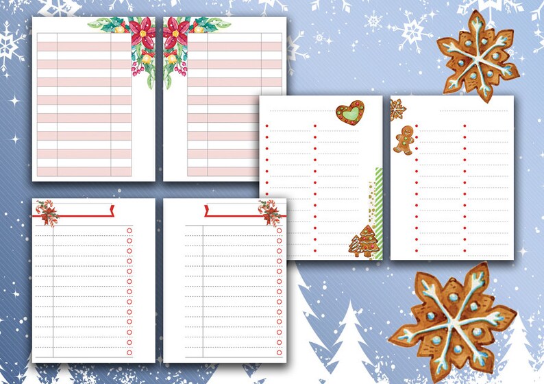 Micro Happy Planner Christmas Printable Inserts Micro Notes | Etsy