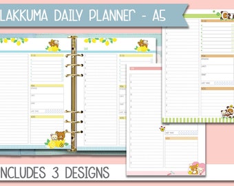 Daily planner A5, kawaii hourly planner, cute printable planner, cute daily planner
