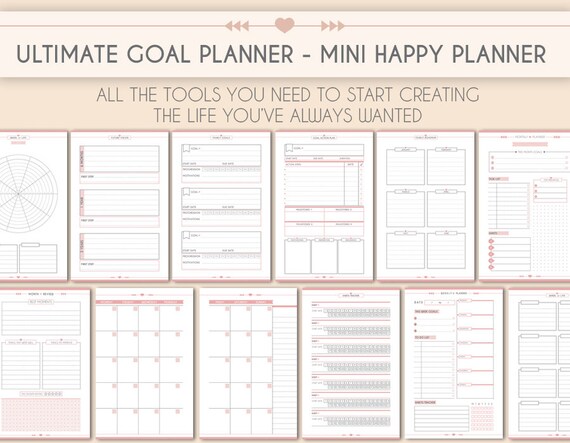 Goal Planner Mini Happy Planner Productivity Planner Success | Etsy