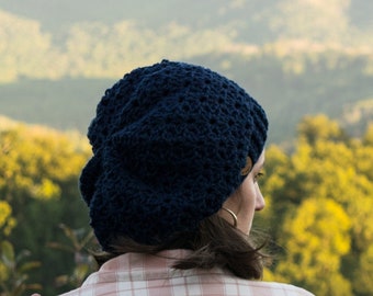 Satin Lined Winter Hat in 30 Colors - Non Wool Made to Order Tam for Frizz Free Curly Hair