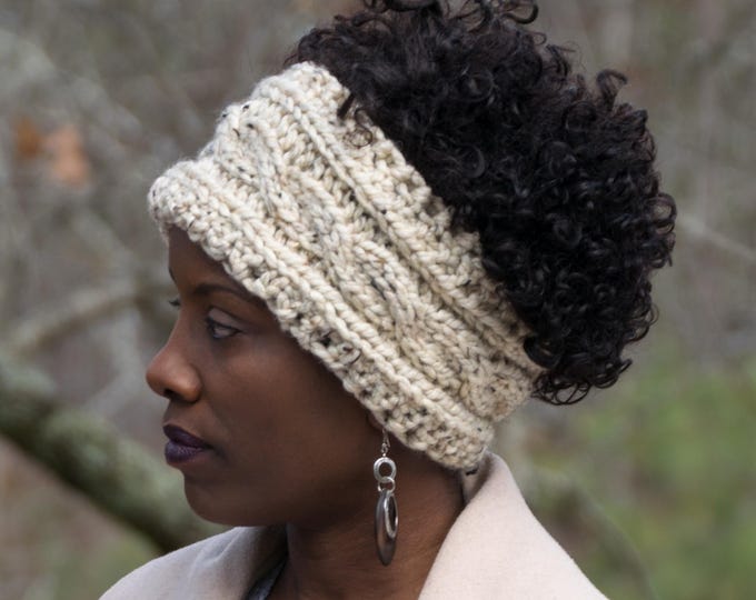 Chunky Knit Head Warmer with Satin Lining: Frizz-Free Ear Warmer in 5 Colors