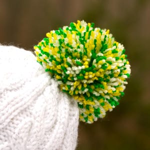 60 Colors Pom Poms: Custom 3 inch Hat Bobble with Yarn Ties