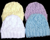 Kid 39 s Satin Lined Knit Hat - Extra Small Pastel Beanie with Unlined Brim - Baby Winter Hat for Frizz Free Hair - Pom Pom Sold Separately