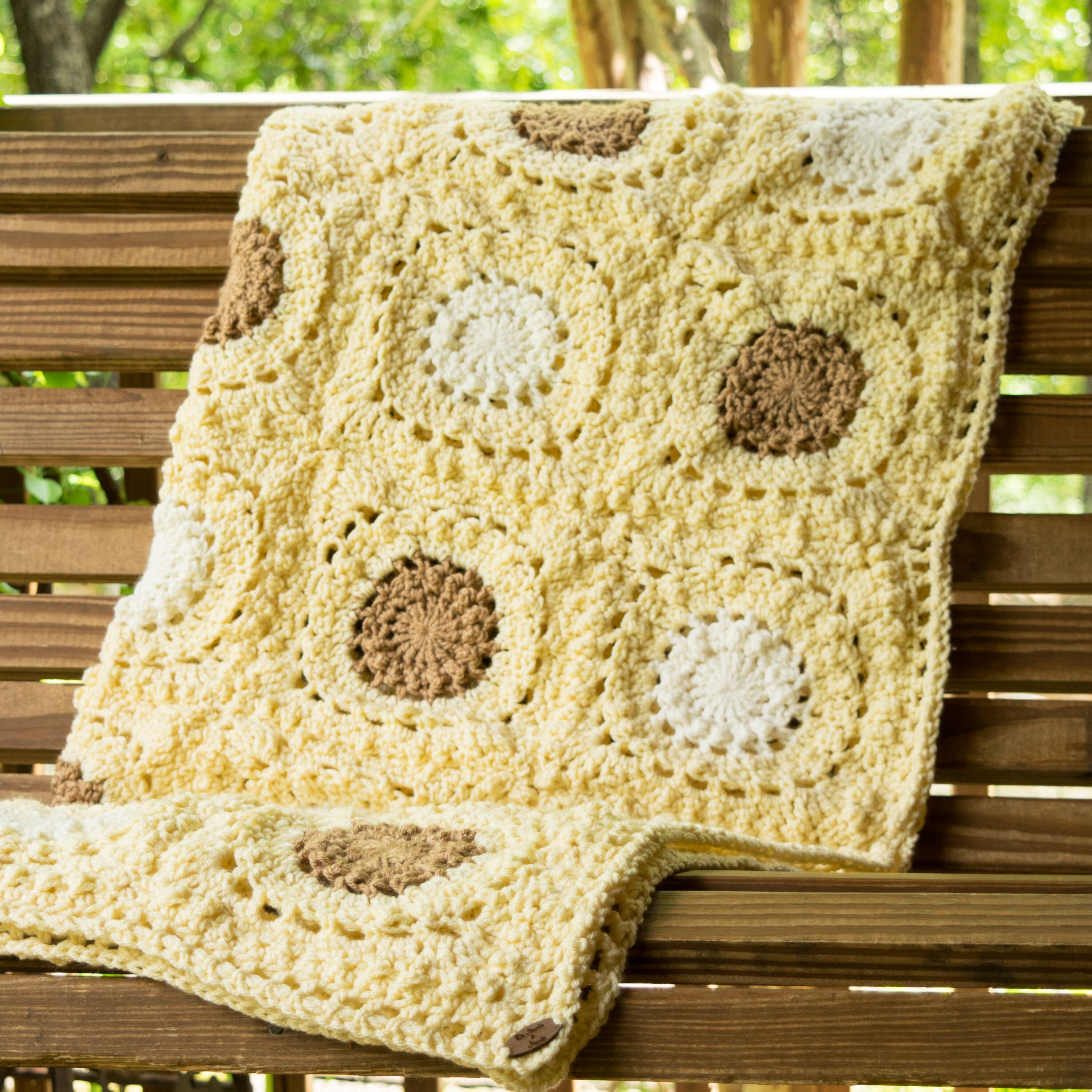 Ivory Beige Granny Square Blanket - Etsy