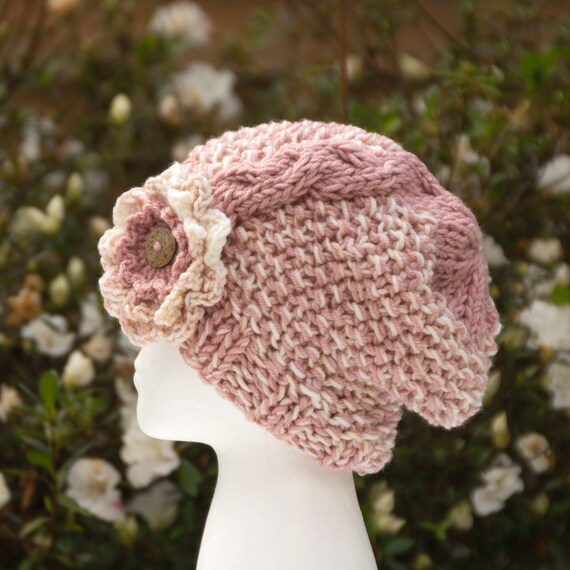 Satin Lined Winter Cloche Non Wool Knit 