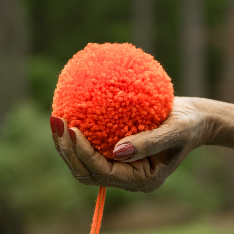 Four Extra Large Pom Poms Huge 4 Inch Yarn Balls Made to Etsy UK