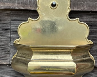 Vintage Italian Brass Holy Water Font/Stoop