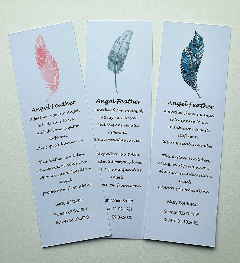 In Loving Memory Funeral Memorial Bookmarks 12 PACK | Etsy