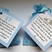 10 X BABY SHOWER Vanilla Tealight favours - Blue. Pink or Yellow. Guest thank you gifts. 