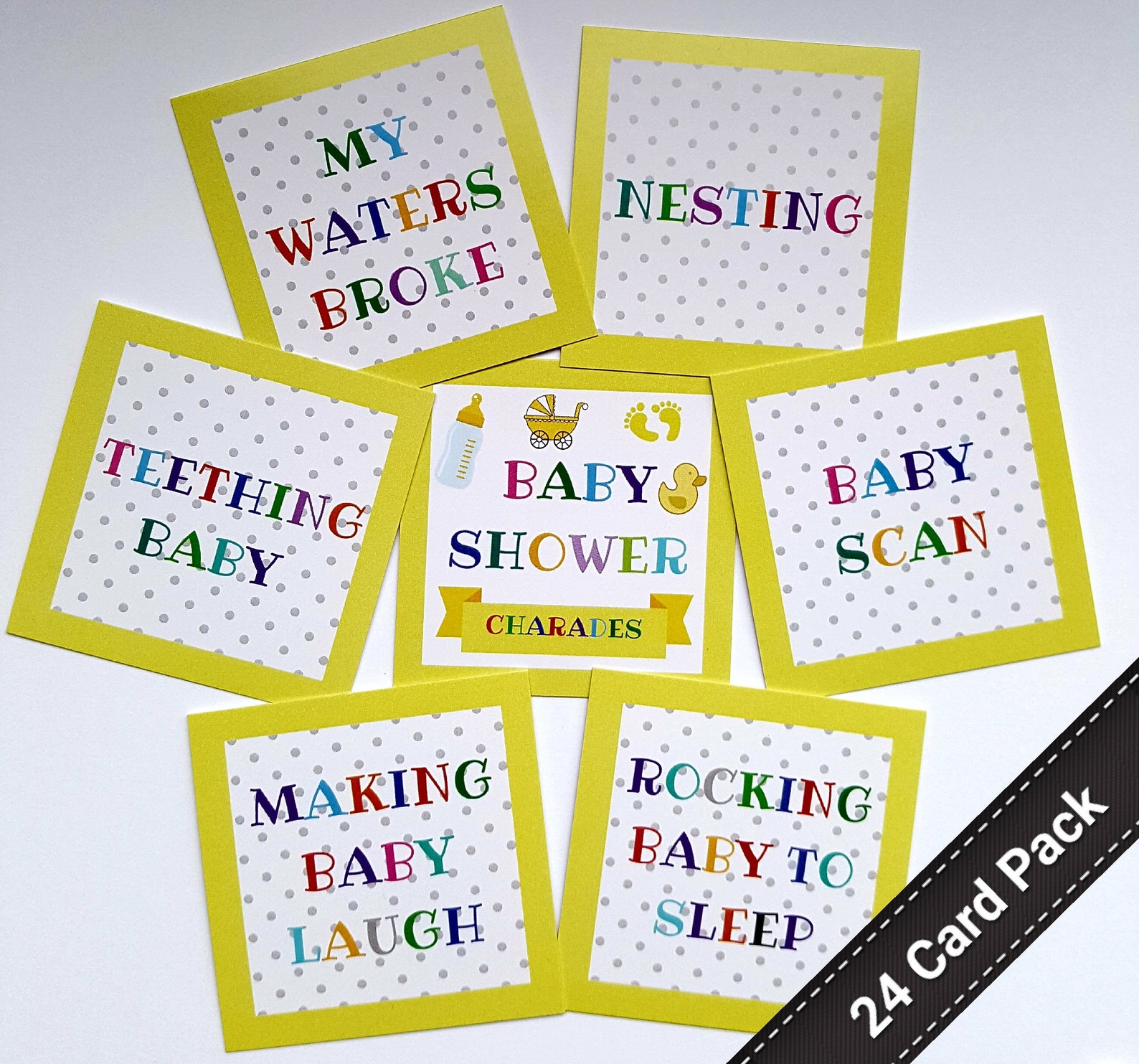 BABY SHOWER Charades Baby Shower Games Etsy UK