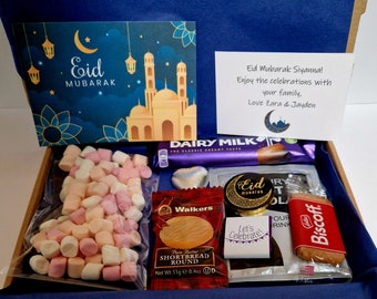 Eid hot chocolate letterbox gift set - Gift Mini Hamper - Friend Gift | Eid Mubarak | Happy Eid | FREE UK POST | Halal | Halal Marshmallows