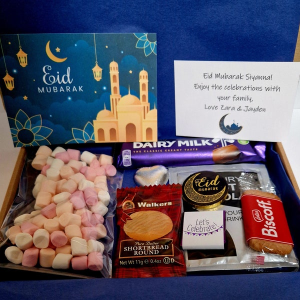 Eid hot chocolate letterbox gift set - Gift Mini Hamper - Friend Gift | Eid Mubarak | Happy Eid | FREE UK POST | Halal | Halal Marshmallows