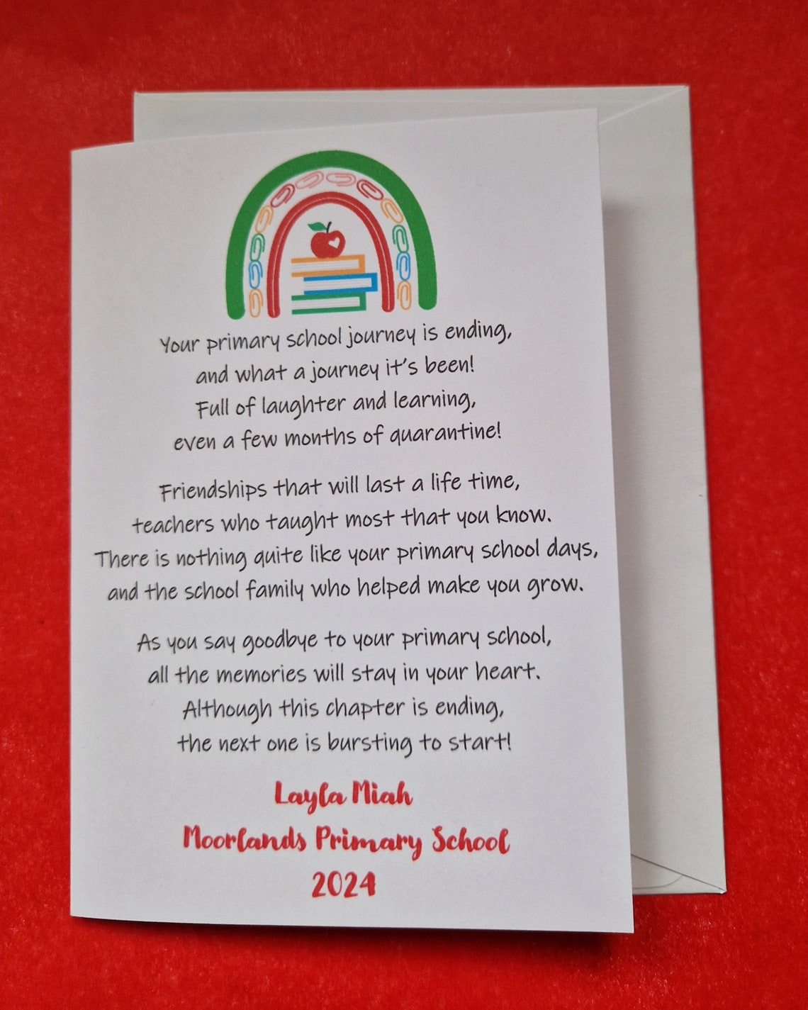 Year 6 Leavers Card / Last Day at Primary / Leaving School Card - Etsy