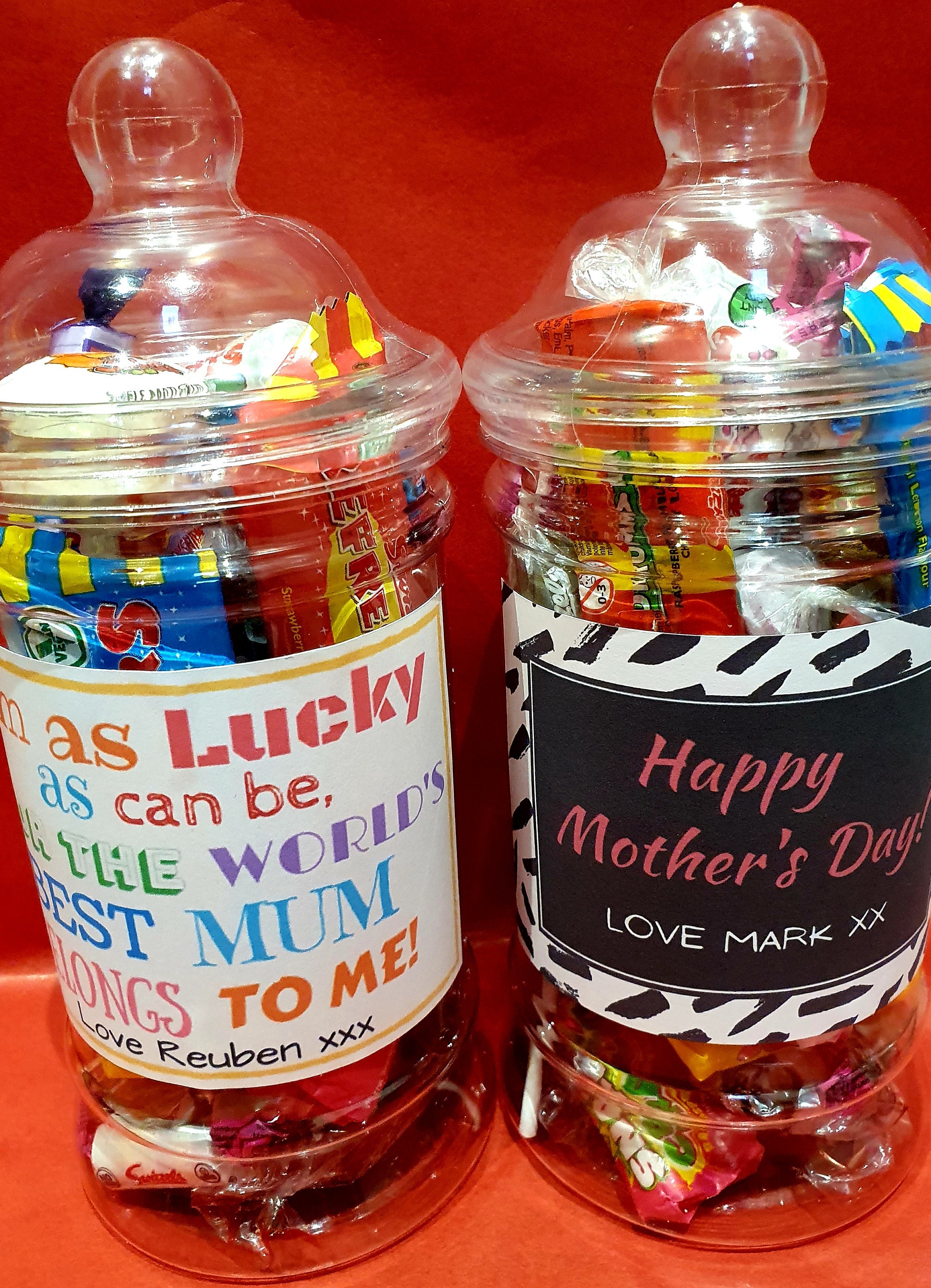 Personalised Mother's Day filled Sweets / Chocolate jar Etsy
