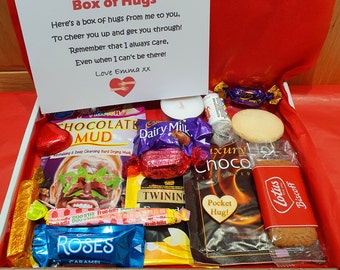 Hug In A Box Gift Mini Cesta - Regalo para Amigo Pensando en ti