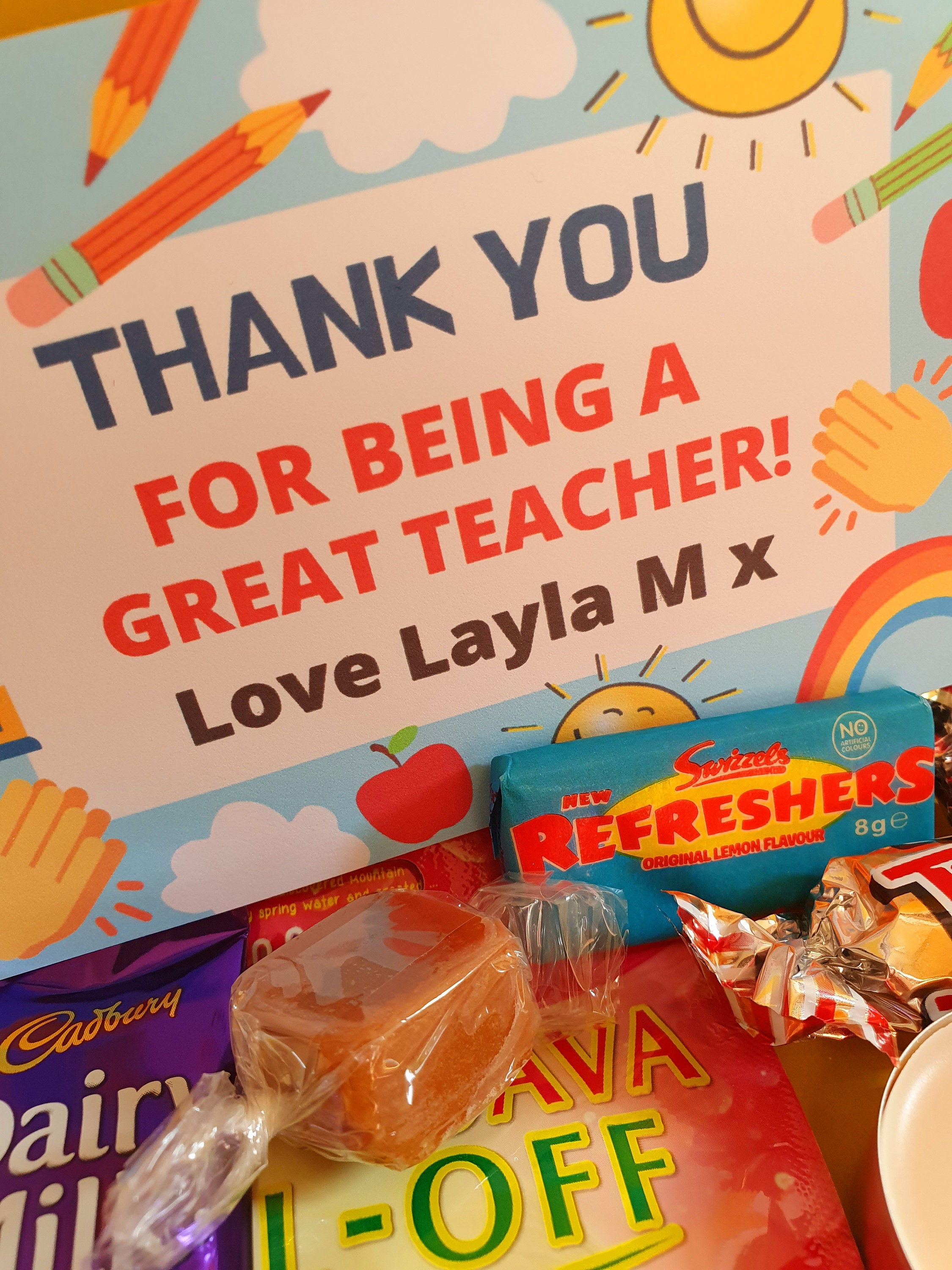 Teacher Present Gift Box Hamper Teaching Assistant Nursery Etsy