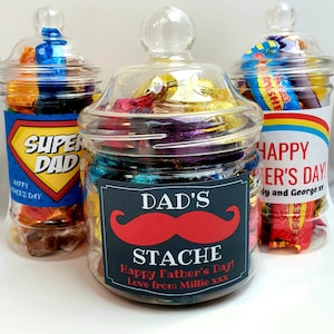 Father's Day Sweet / Chocolate Jar gifts - Various Sizes