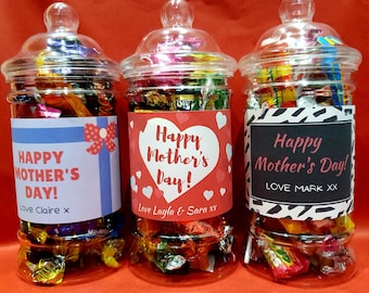 Barattolo di cioccolatini/dolci ripieni personalizzati per la festa della mamma - Regalo per la mamma