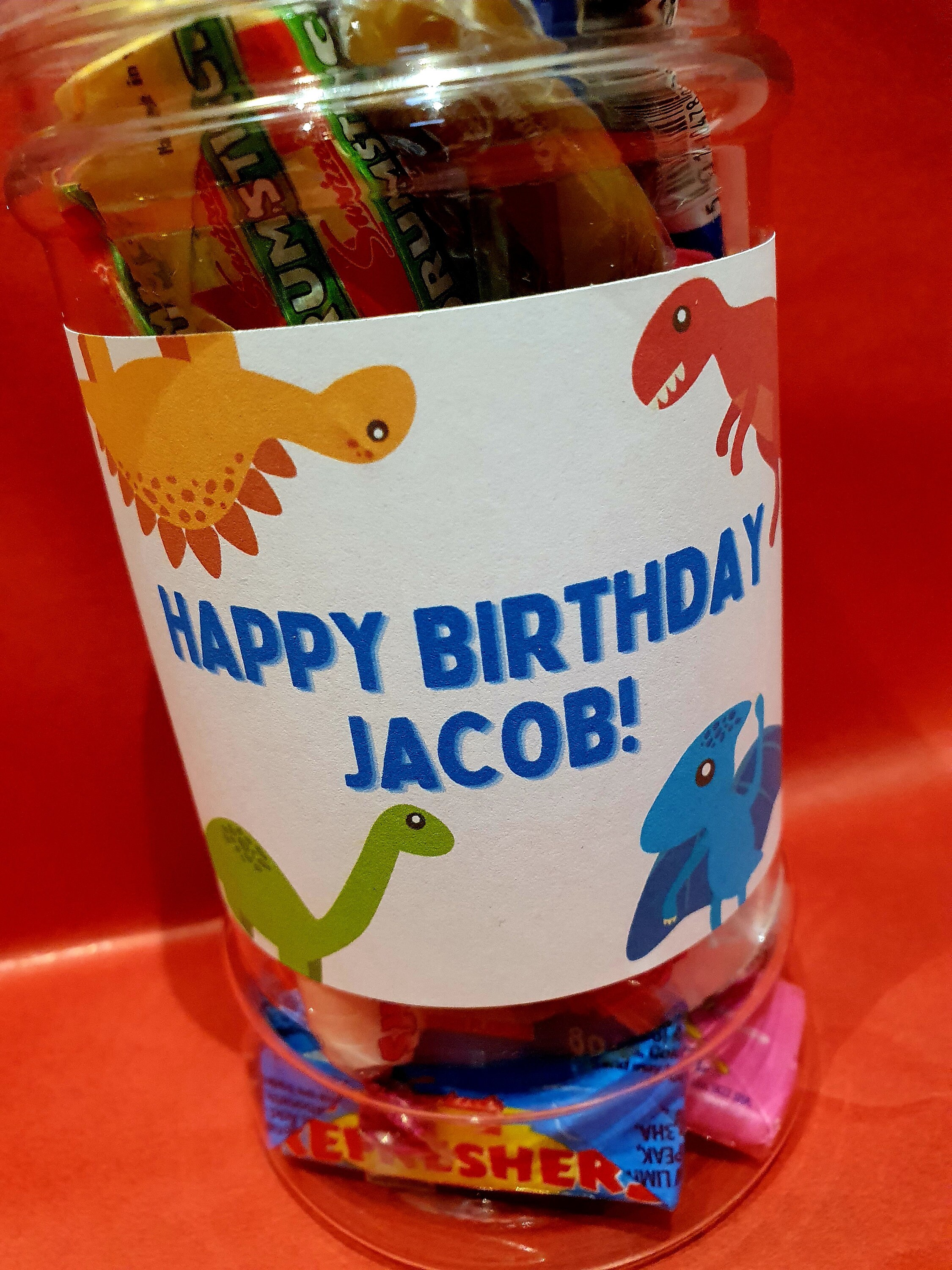 Personalised Birthday Sweets Jar / Chocolate Gift - Pick & Mix Treat For New Parents